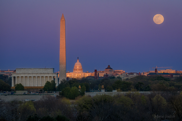 DC Skyline and Moonrise Photo Shoot